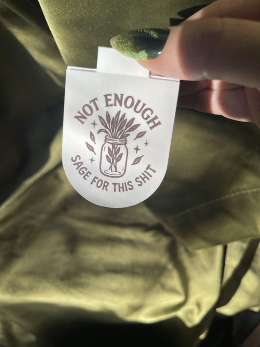 Not Enough Sage for This Sh*t Magnetic Bookmark | Witchy Reader Bookmark | Funny Bookish Gift | Witch Humor