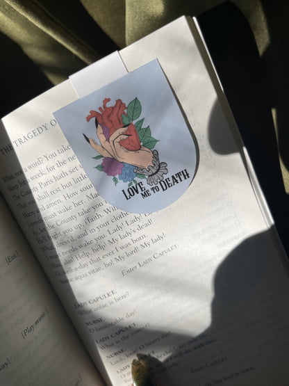 Love Me to Death Magnetic Bookmark | Dark Romance Bookmark | Gothic Bookish Gift | Morally Gray Reader