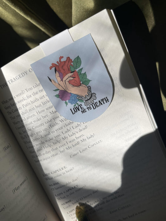 Love Me to Death Magnetic Bookmark | Dark Romance Bookmark | Gothic Bookish Gift | Morally Gray Reader