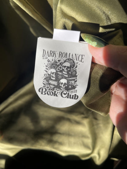 Dark Romance Book Club Magnetic Bookmark | Gothic Skull Bookmark | Spicy Romance Reader Gift