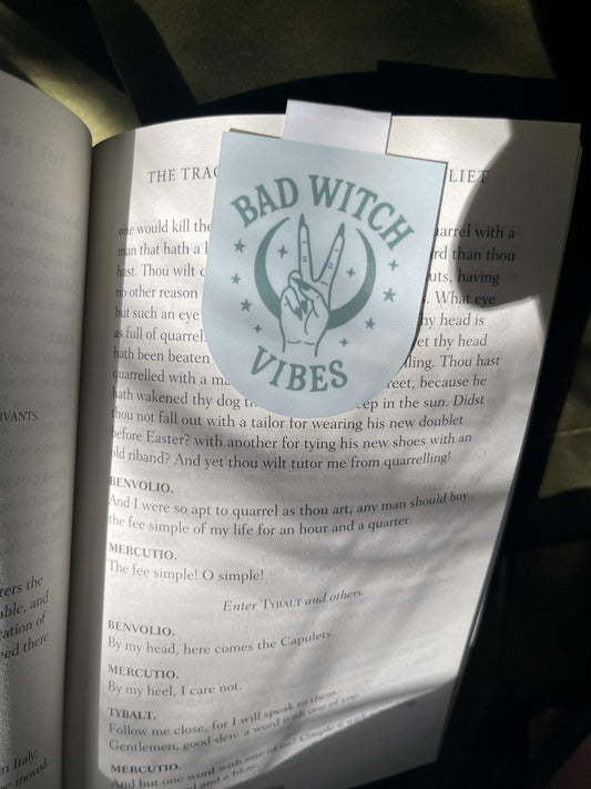 Bad Witch Vibes Magnetic Bookmark | Witchy Bookmark | Bookish Gift