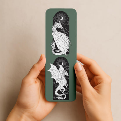Dragon Legends Bookmark | Dark Academia Bookish Art | Fantasy Romance Bookmark