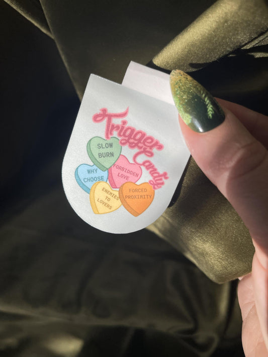 Trigger Candy Magnetic Bookmark | Romance Tropes Bookmark | Book Romance Gift | Spicy Reader