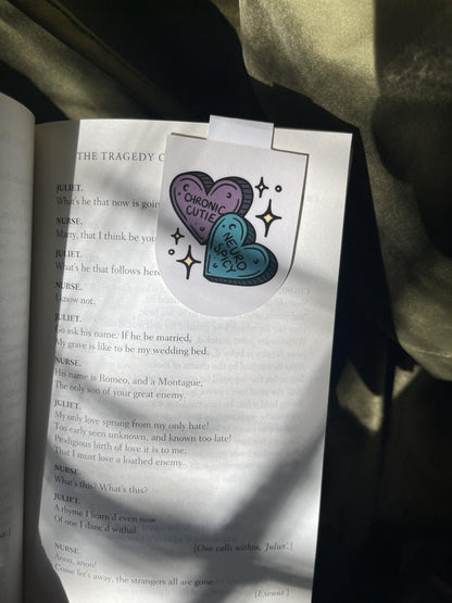 Chronic Cutie Magnetic Bookmark | Neuro Spicy Bookmark | Cute Mental Health Bookish Gift | Reader Humor