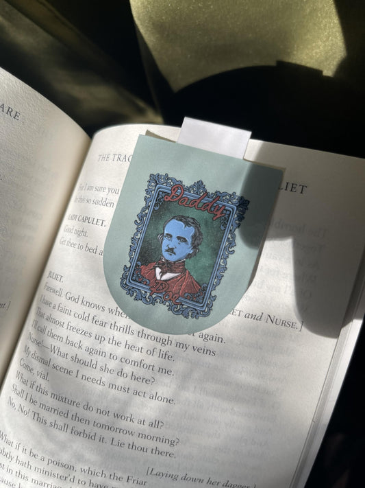 Edgar Allan Poe Magnetic Bookmark | Daddy Poe Bookmark | Dark Academia Gothic Bookish Gift