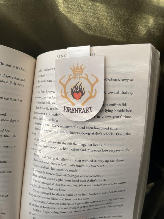 Fireheart Magnetic Bookmark | Fantasy Romance Bookmark | Kingdom of Ash Inspired | SJM Fans